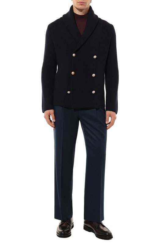 Шерстяные брюки Corneliani 944L26-9418111 Синий  944L26-9418111 Фото 2