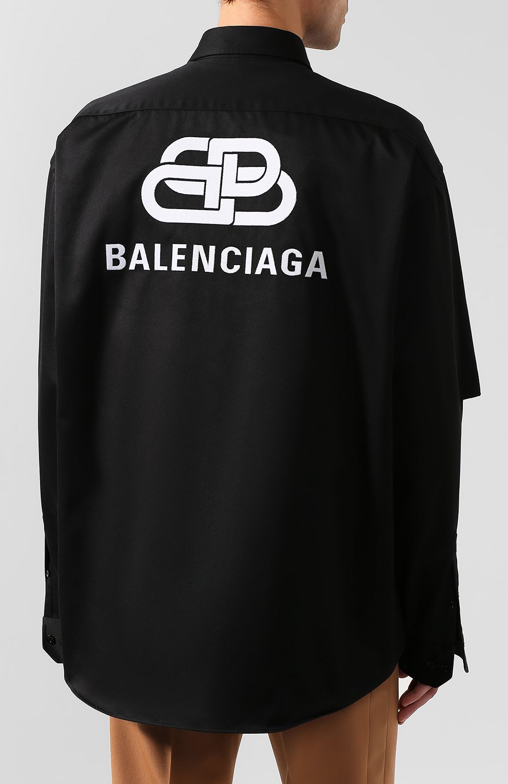 Рубашка BALENCIAGA черного цвета по цене 78500 руб., арт. 603106/TGQ07, фото 4 Рубашка BALENCIAGA, арт. 603106/TGQ07, фото 4