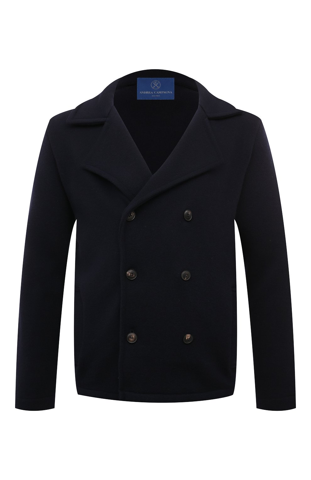 Пальто из шерсти и кашемира ANDREA CAMPAGNA темно-синего цвета по цене 184000 руб., арт. CM23002, фото 1 Пальто из шерсти и кашемира ANDREA CAMPAGNA, арт. CM23002, фото 1