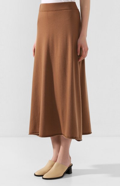 Кашемировая юбка EXTREME CASHMERE коричневого цвета по цене 68300 руб., арт. 138/MIDI, фото 3 Кашемировая юбка EXTREME CASHMERE, арт. 138/MIDI, фото 3