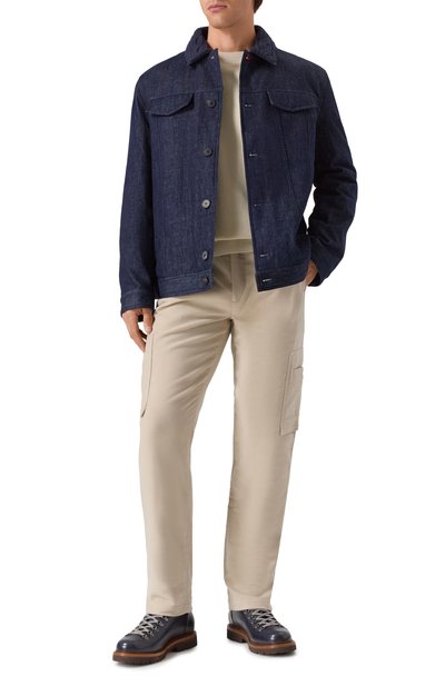 Мужская джинсовая куртка-рубашка KITON, арт. UW2222V0438H03