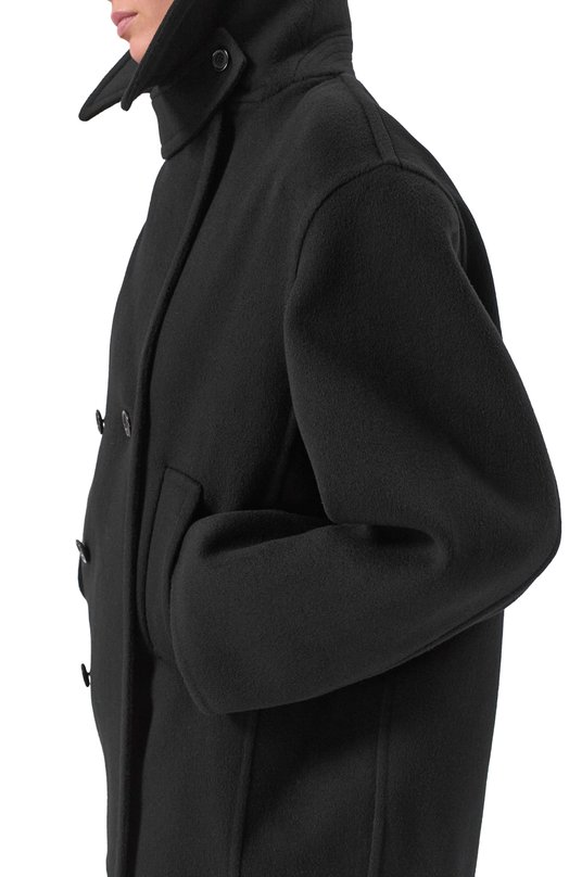 Шерстяное полупальто Saint Laurent 838047/Y060R Чёрный  838047/Y060R Фото 5