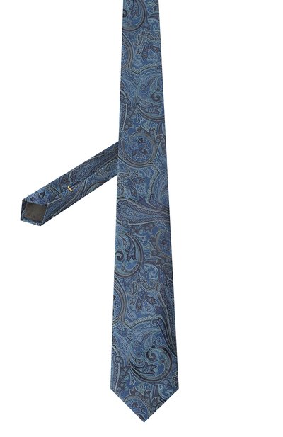 Шелковый галстук CANALI синего цвета по цене 17600 руб., арт. 18/HJ03658, фото 3 Шелковый галстук CANALI, арт. 18/HJ03658, фото 3
