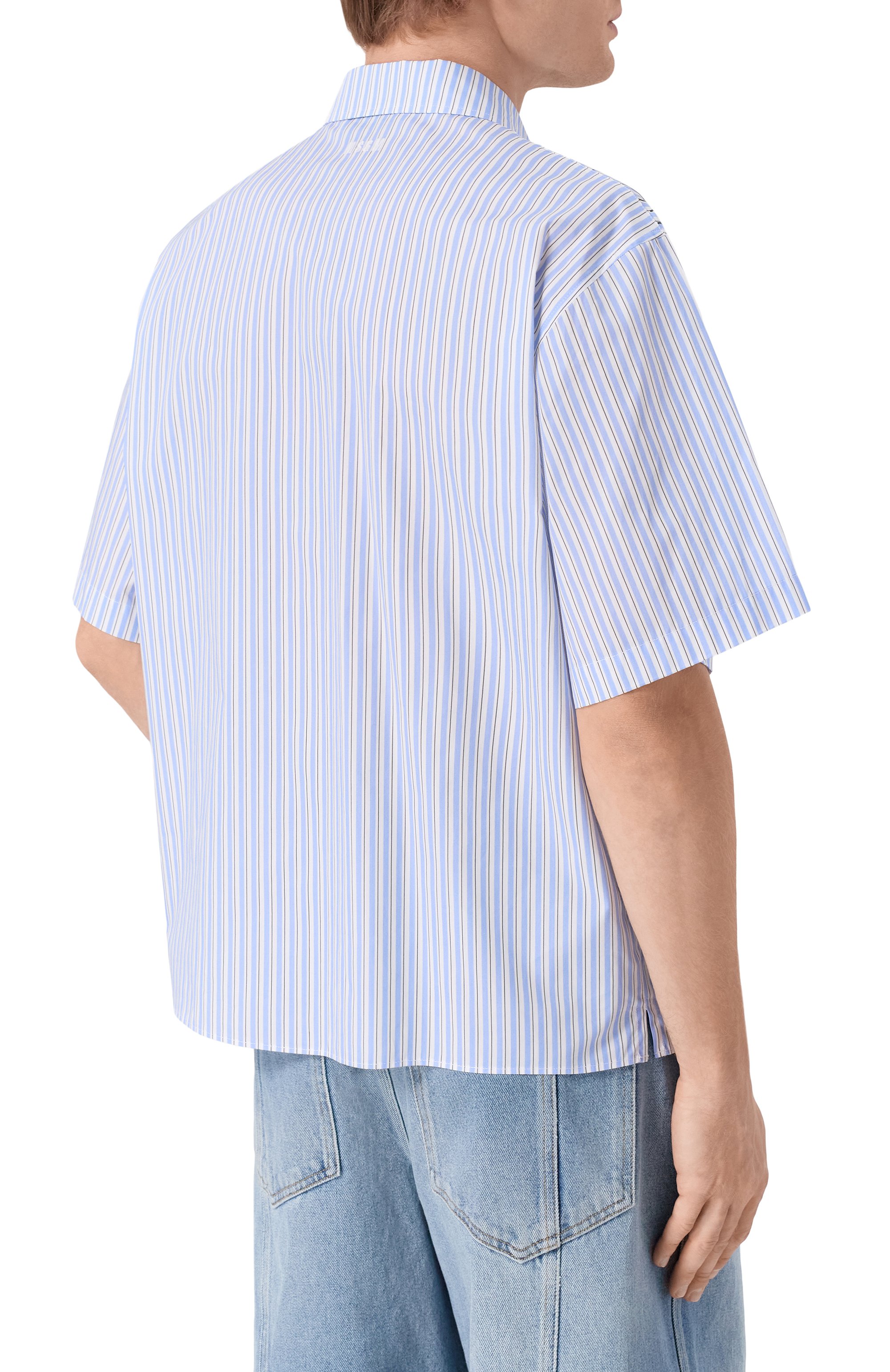 Хлопковая рубашка MSGM, арт. 4040ME17X/267055, фото 4