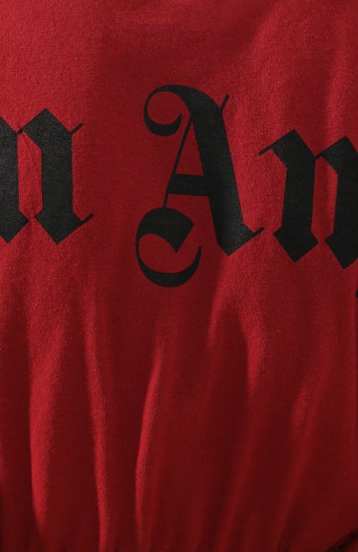 Хлопковый топ PALM ANGELS бордового цвета по цене 28200 руб., арт. PWAB003E194130022410, фото 5 Хлопковый топ PALM ANGELS, арт. PWAB003E194130022410, фото 5
