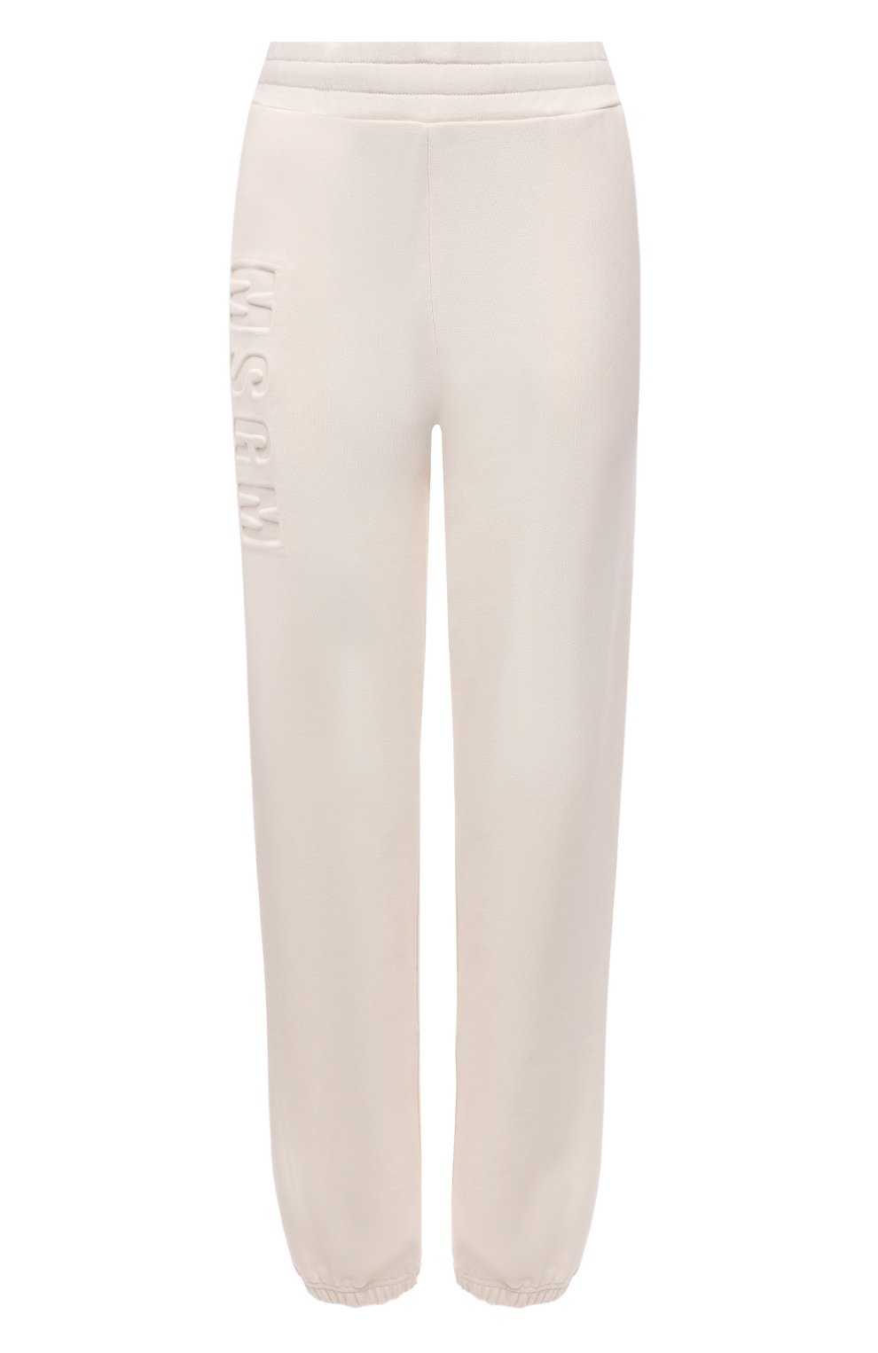 Хлопковые джоггеры MSGM кремового цвета по цене 29650 руб., арт. 3141MDP65 217799, фото 1 Хлопковые джоггеры MSGM, арт. 3141MDP65 217799, фото 1