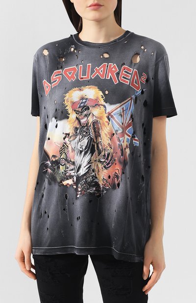 Хлопковая футболка DSQUARED2, арт. S75GC0992/S21600, фото 3