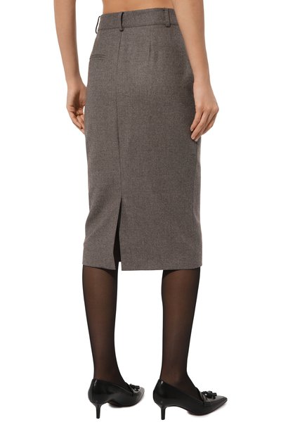 Юбка из шерсти и кашемира KITON светло-коричневого цвета по цене 148500 руб., арт. D56202K0104E15, фото 4 Юбка из шерсти и кашемира KITON, арт. D56202K0104E15, фото 4