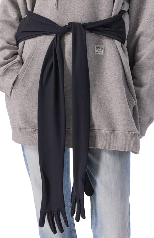 Хлопковое худи MM6 S52DA0083/M25025 Серый  S52DA0083/M25025 Фото 5