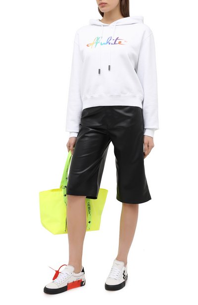 Хлопковое худи OFF-WHITE белого цвета по цене 62200 руб., арт. 0WBB016F20JER0010184, фото 2 Хлопковое худи OFF-WHITE, арт. 0WBB016F20JER0010184, фото 2