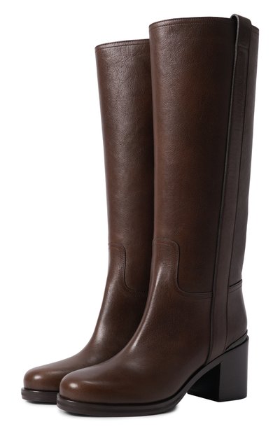Женские кожаные сапоги BRUNELLO CUCINELLI, арт. MZSLC3359P