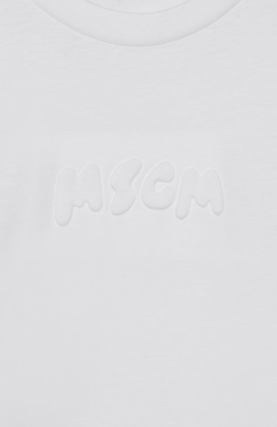 Хлопковая футболка MSGM KIDS, арт. F5MSJUTH009, фото 3