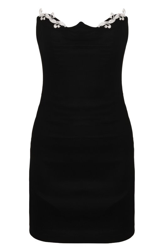 Бархатное платье с отделкой стразами Kamilla Purshie KP 2026/6 Чёрный KP 2026/6