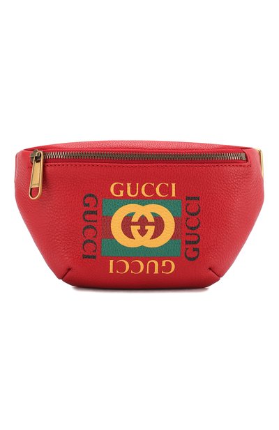 Кожаная поясная сумка gucci print GUCCI, арт. 527792/0GDCT, фото 1