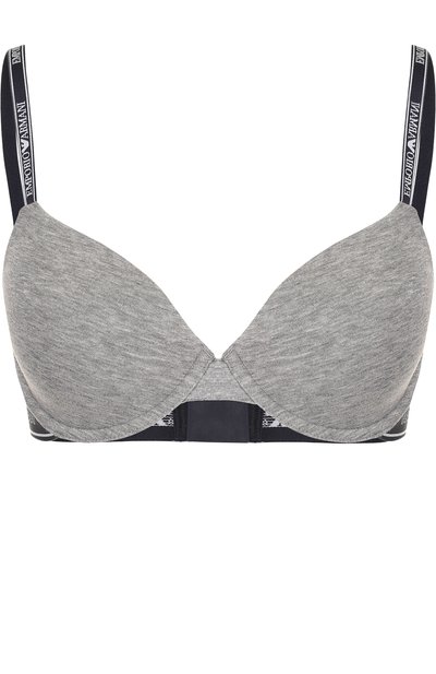 Женский хлопковый бюстгальтер с логотипом бренда EMPORIO ARMANI, арт. 164078/8P317