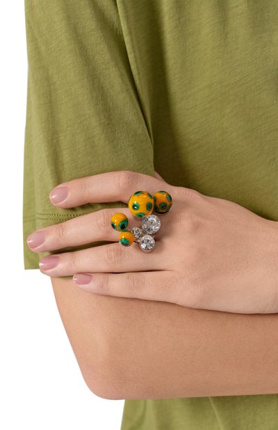 Кольцо DRIES VAN NOTEN разноцветного цвета по цене 48950 руб., арт. 251-018227-051, фото 2 Кольцо DRIES VAN NOTEN, арт. 251-018227-051, фото 2