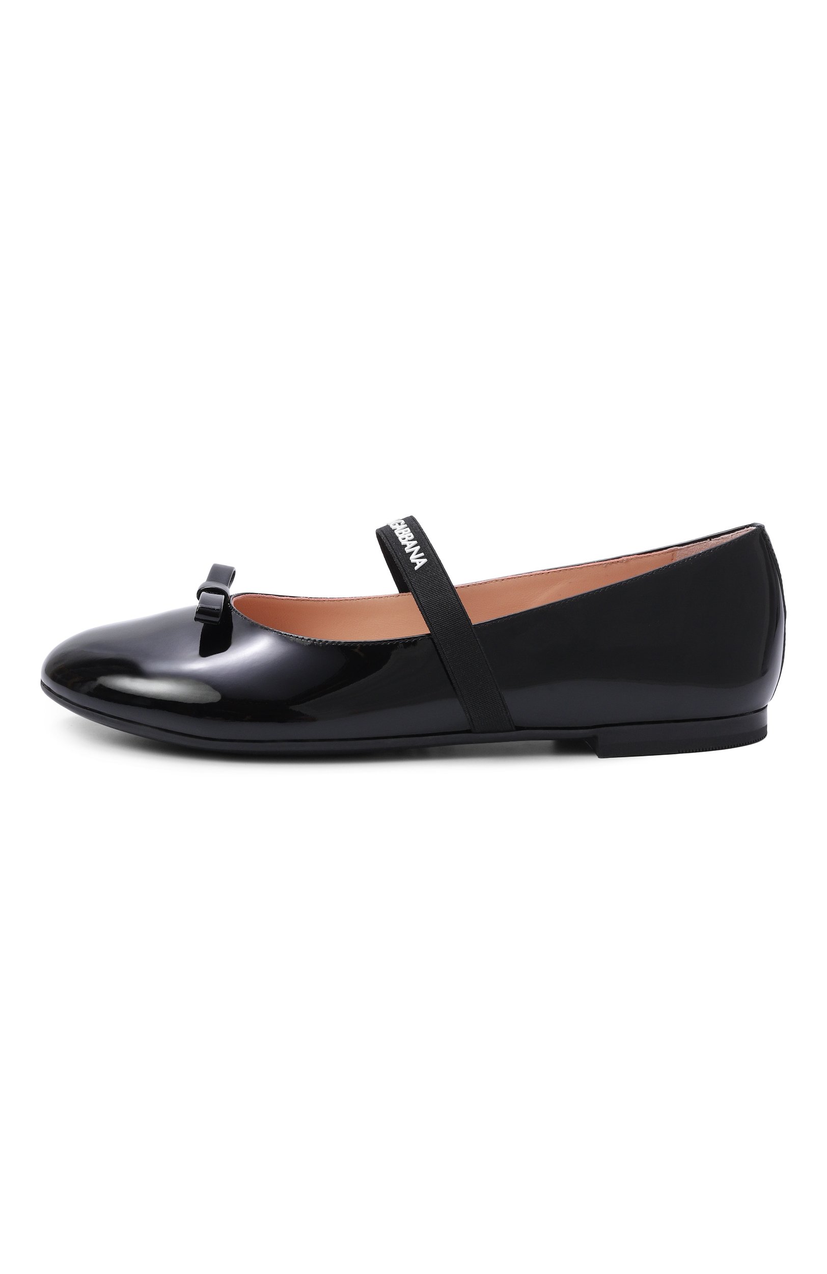 Кожаные балетки DOLCE & GABBANA черного цвета по цене 57500 руб., арт. D11294/A4831, фото 2 Кожаные балетки DOLCE & GABBANA, арт. D11294/A4831, фото 2