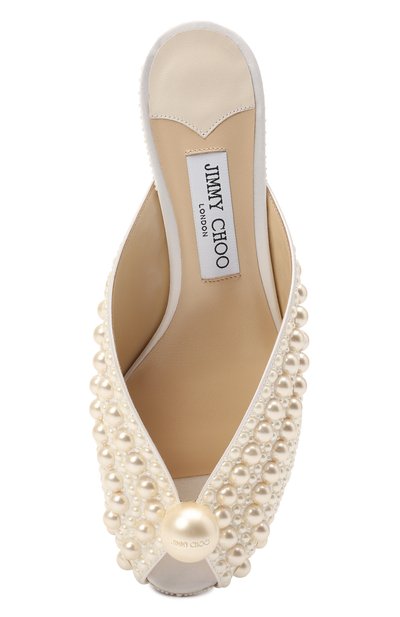 Текстильные мюли samantha 35 JIMMY CHOO молочного цвета по цене 143500 руб., арт. SAMANTHA 35/W0Z, фото 5 Текстильные мюли samantha 35 JIMMY CHOO, арт. SAMANTHA 35/W0Z, фото 5