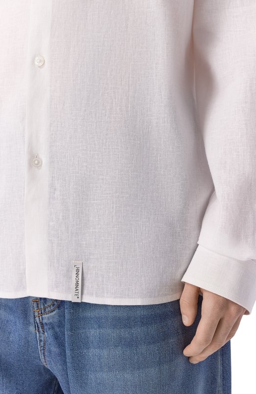 Рубашка изо льна и вискозы HINNOMINATE HMABM01549 Белый  HMABM01549 Фото 5