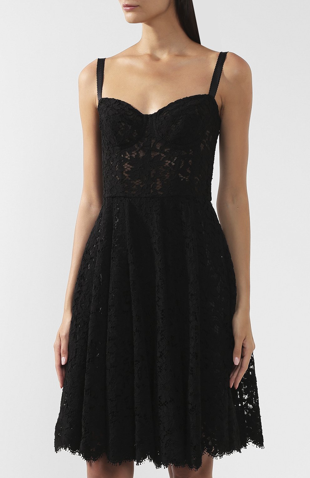 Хлопковое платье DOLCE & GABBANA черного цвета по цене 273000 руб., арт. F68A4T/HLMCL, фото 3 Хлопковое платье DOLCE & GABBANA, арт. F68A4T/HLMCL, фото 3