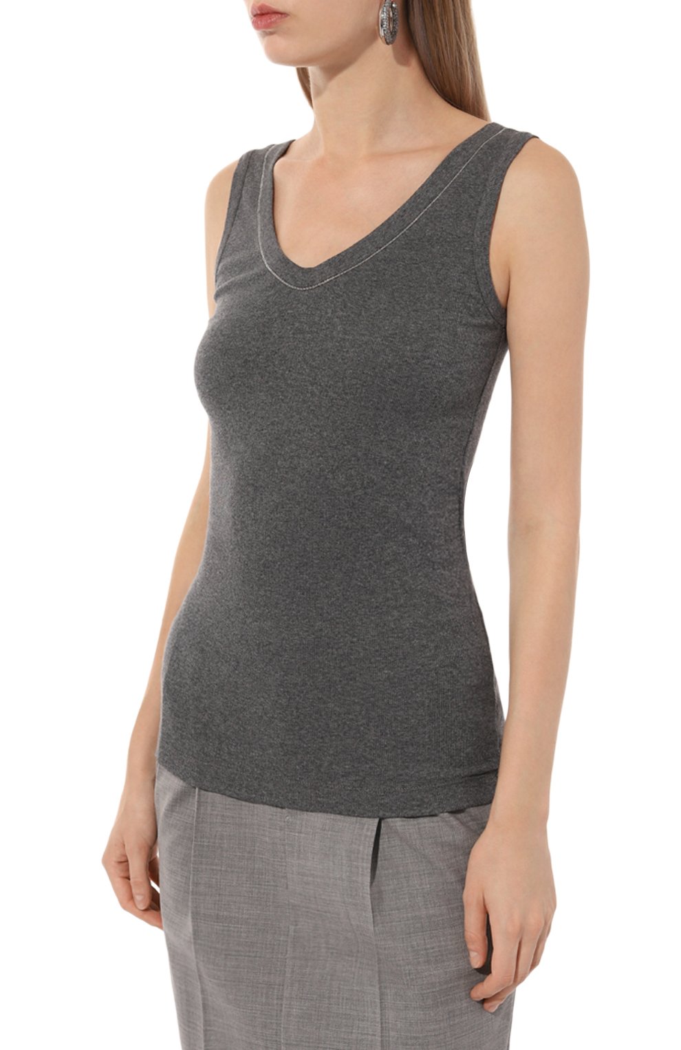 Хлопковая майка BRUNELLO CUCINELLI, арт. MPTC8BJ312, фото 3