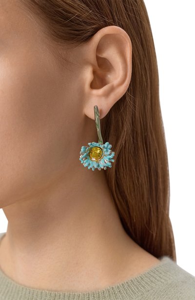 Серьги MARNI бирюзового цвета по цене 34850 руб., арт. 0RMV0541A0 P6527, фото 2 Серьги MARNI, арт. 0RMV0541A0 P6527, фото 2