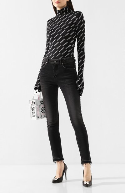 Водолазка с логотипом бренда VETEMENTS, арт. SS20T0002 2613/W/BLACK/WHITE, фото 2