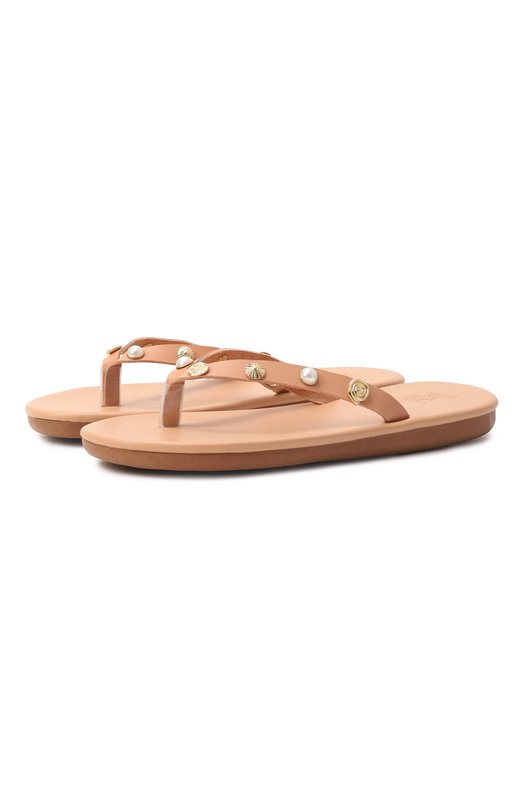 Кожаные шлепанцы Saionara Shells Ancient Greek Sandals SAI0NARA SHELLS Бежевый SAI0NARA SHELLS