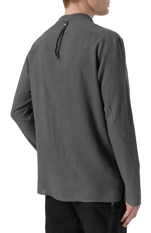 Рубашка из вискозы и льна 139Dec ST447-GRE Зелёный  ST447-GRE Фото 4