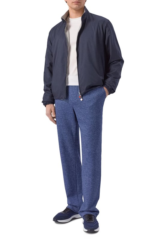 Брюки изо льна и хлопка Andrea Campagna 20M732.ZQ00.CAMP._001 Синий  20M732.ZQ00.CAMP._001 Фото 2