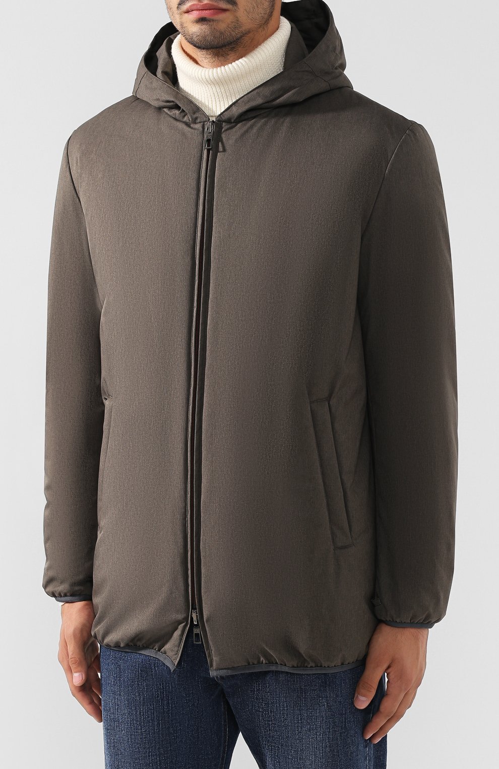 Утепленная парка на молнии с капюшоном LORO PIANA, арт. FAI2417, фото 6