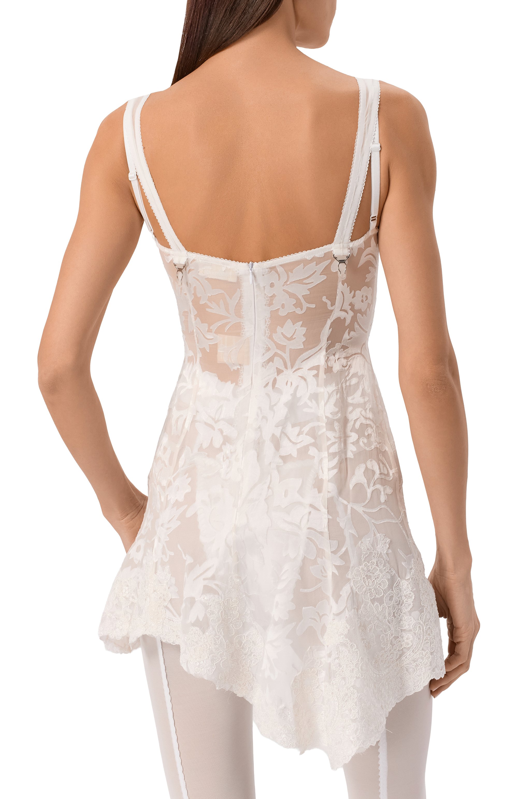 Платье из вискозы и шелка DANIIL ANTSIFEROV белого цвета по цене 80000 руб., арт. DA_3193W, фото 3 Платье из вискозы и шелка DANIIL ANTSIFEROV, арт. DA_3193W, фото 3