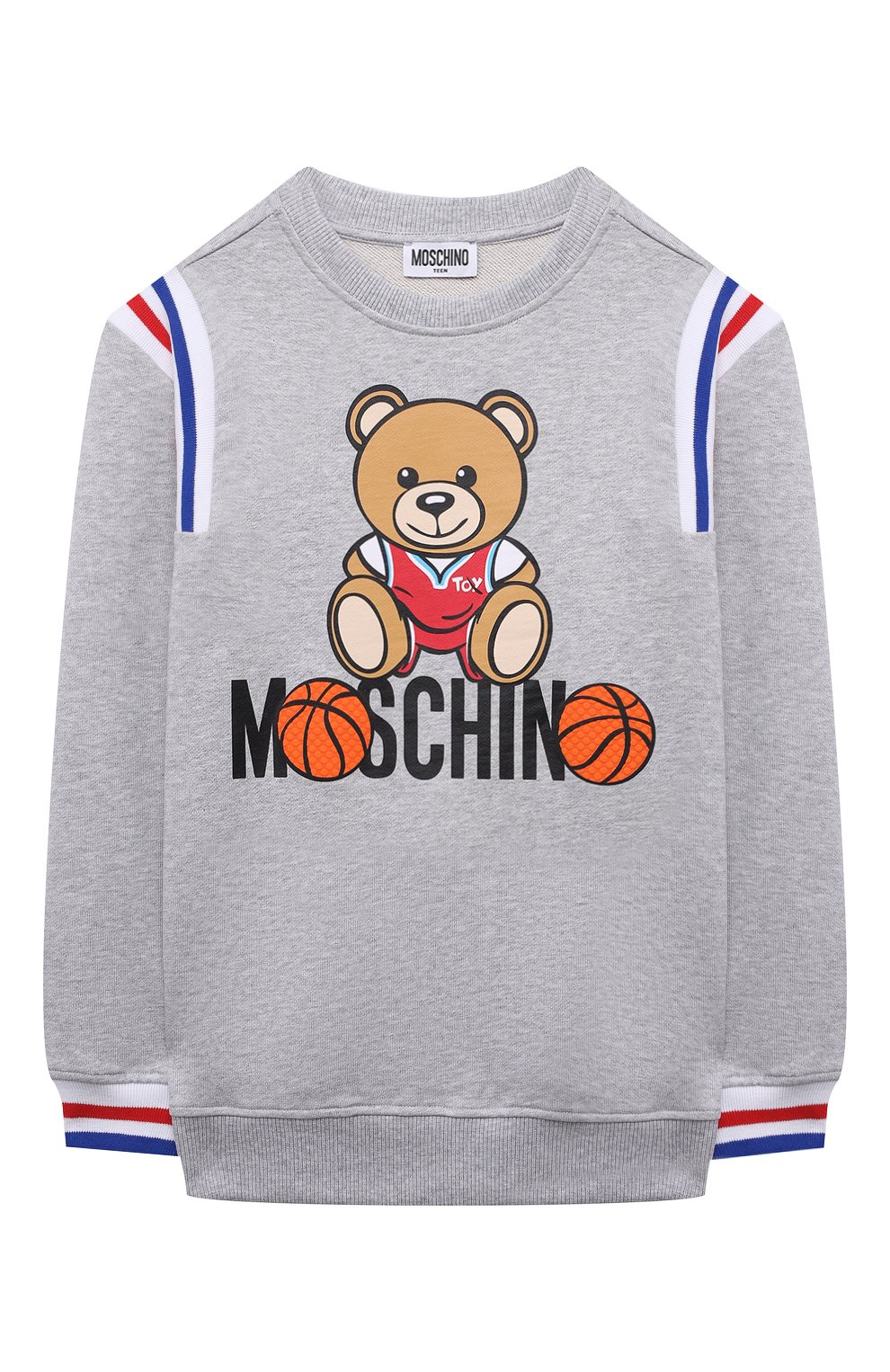 Хлопковый свитшот MOSCHINO серого цвета по цене 17150 руб., арт. HUF05P/LCA32/10A-14A, фото 1 Хлопковый свитшот MOSCHINO, арт. HUF05P/LCA32/10A-14A, фото 1