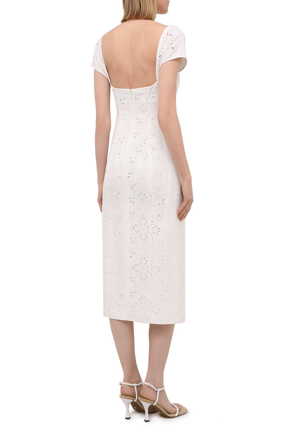 Платье изо льна и вискозы JACQUEMUS, арт. 211DR15/113114, фото 4