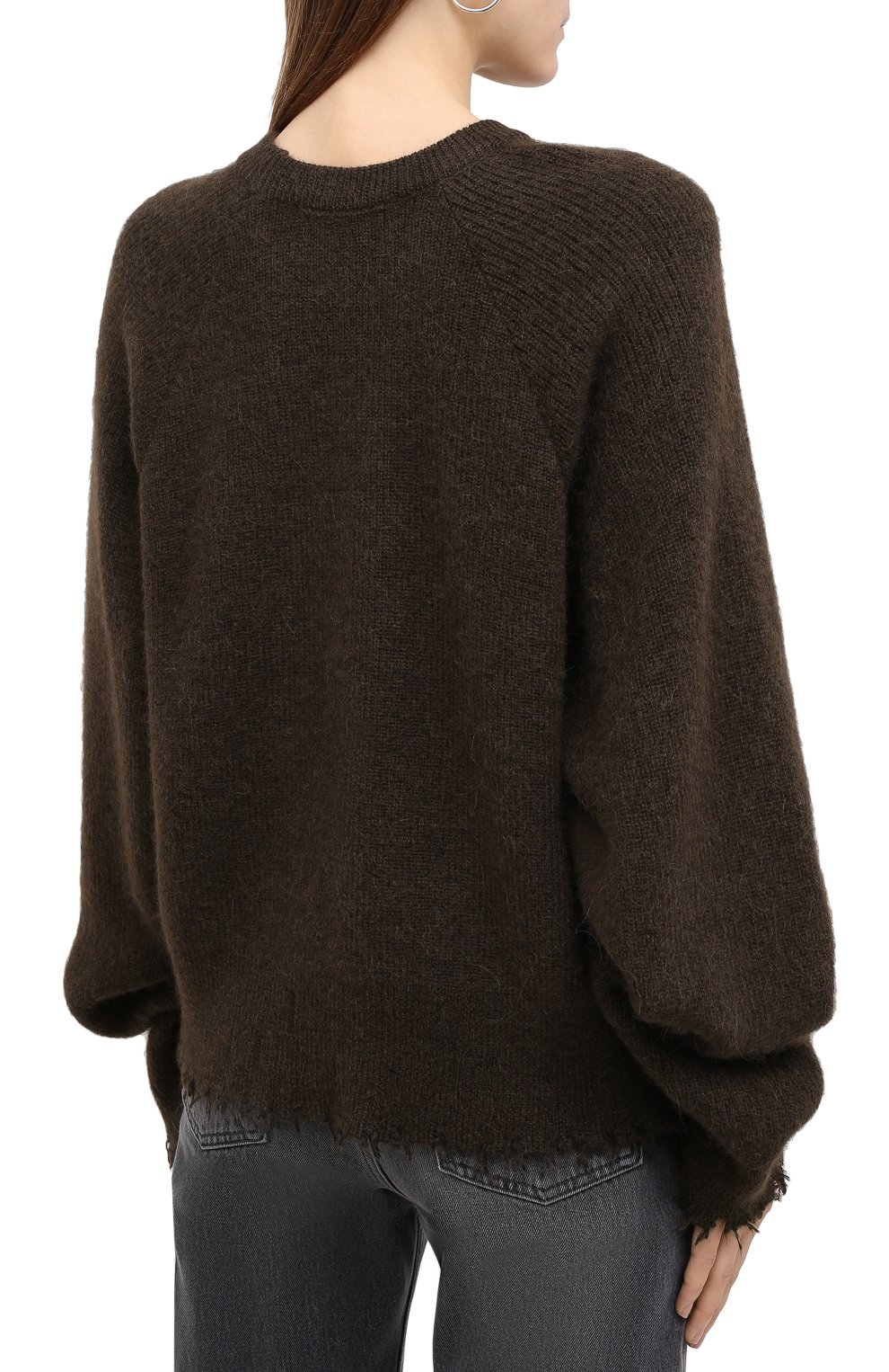 Шерстяной пуловер NANUSHKA, арт. CHAMELI_MIDNIGHT KHAKI_DIAM0ND KNIT, фото 4