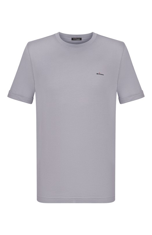 Хлопковая футболка Kiton UMK0891 Серый UMK0891