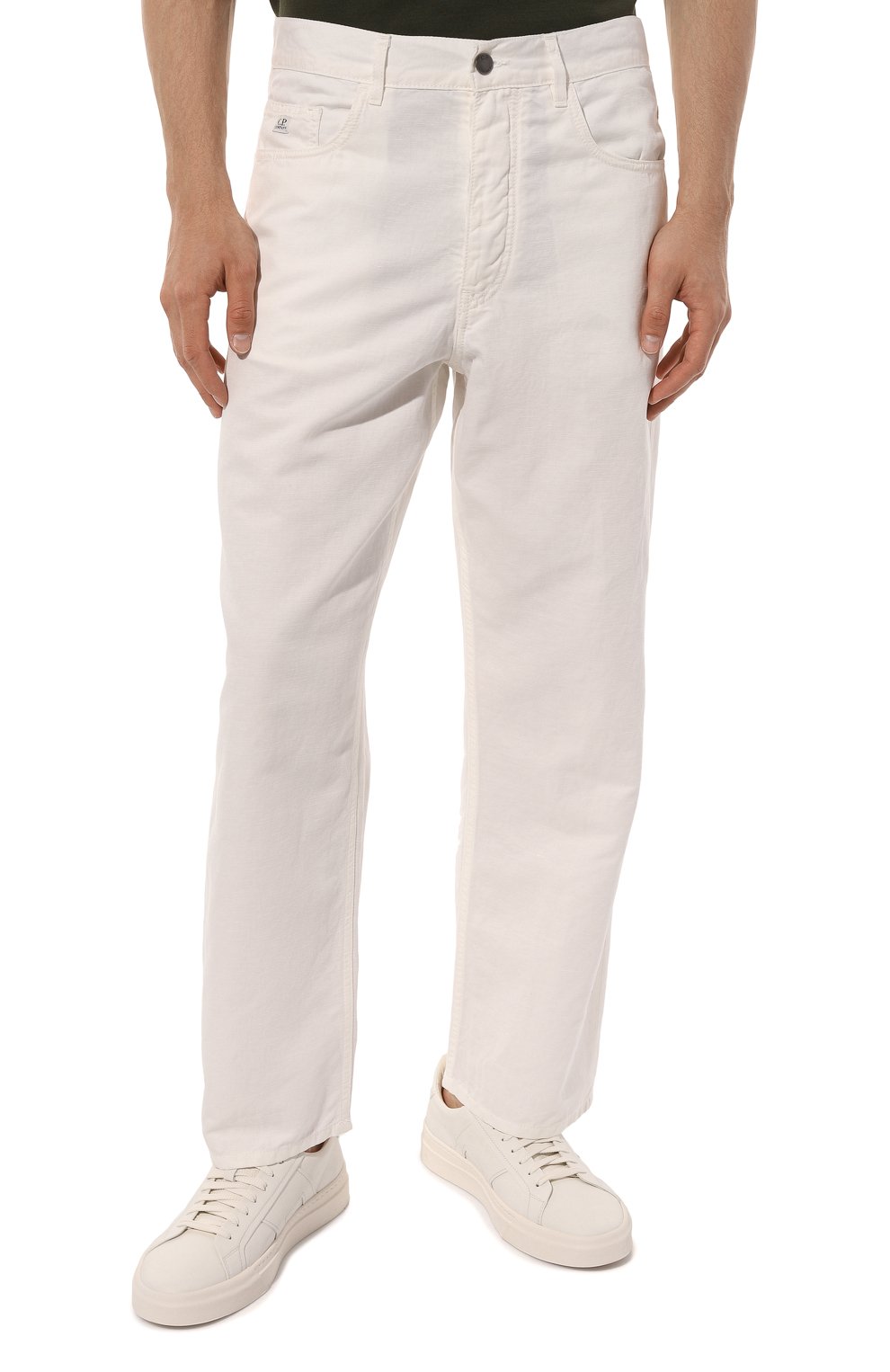 Брюки из хлопка и льна C.P. COMPANY, арт. 14CMPA356A-006273G, фото 3