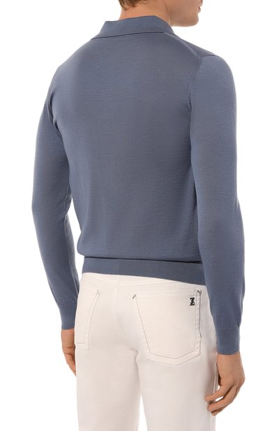 Поло из кашемира и шелка BRIONI тёмно-голубого цвета по цене 174500 руб., арт. UMR30LP1K82, фото 4 Поло из кашемира и шелка BRIONI, арт. UMR30LP1K82, фото 4