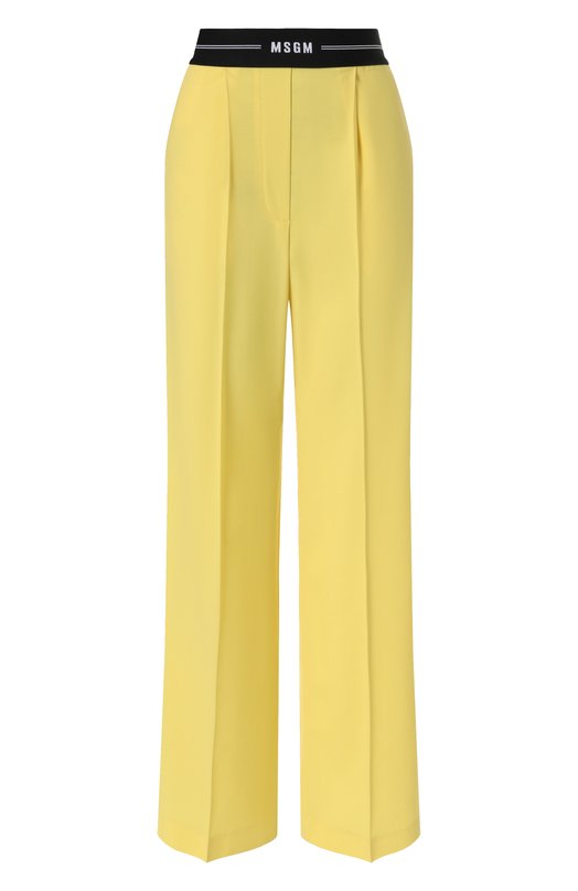 Шерстяные брюки MSGM 3841MDP14/257127 Жёлтый 3841MDP14/257127