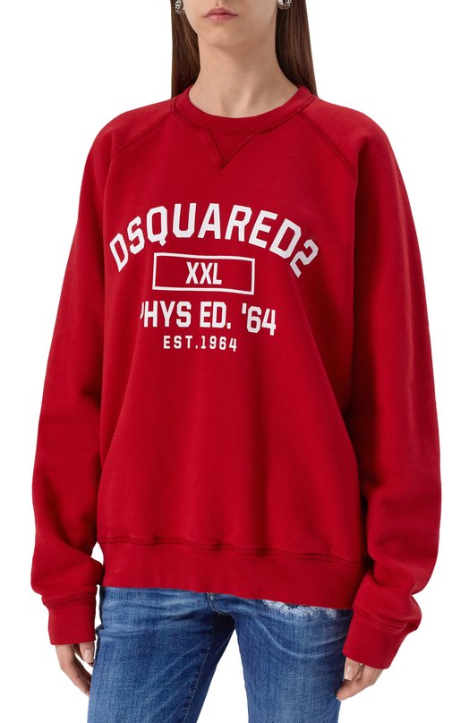Хлопковый свитшот Dsquared2 S72GU0517/S25030 Красный  S72GU0517/S25030 Фото 3