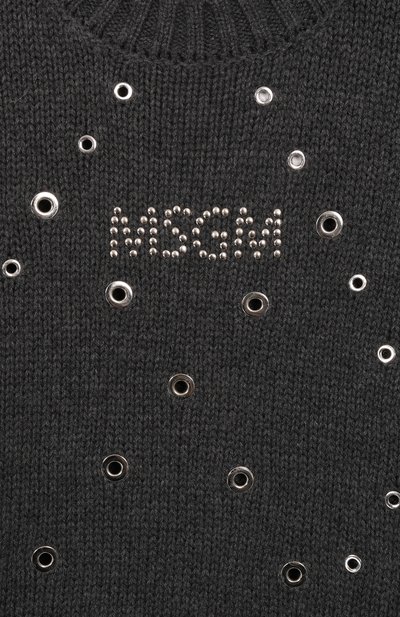 Свитер из хлопка и шерсти MSGM KIDS, арт. F5MSJGJP037, фото 3