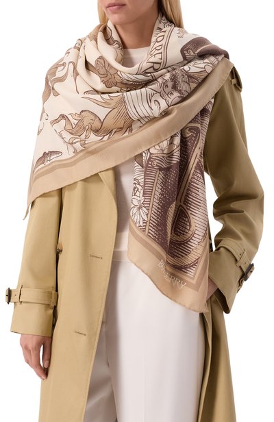 Женская шаль из кашемира и шелка BURBERRY, арт. 8129631