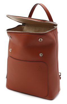 Женский рюкзак goya small LOEWE коричневого цвета, арт. 329.56.U15 | Фото 4 (Материал: Натуральная кожа; Материал сплава: Проставлено; Размер: mini; Драгоценные камни: Проставлено; Стили: Кэжуэл)