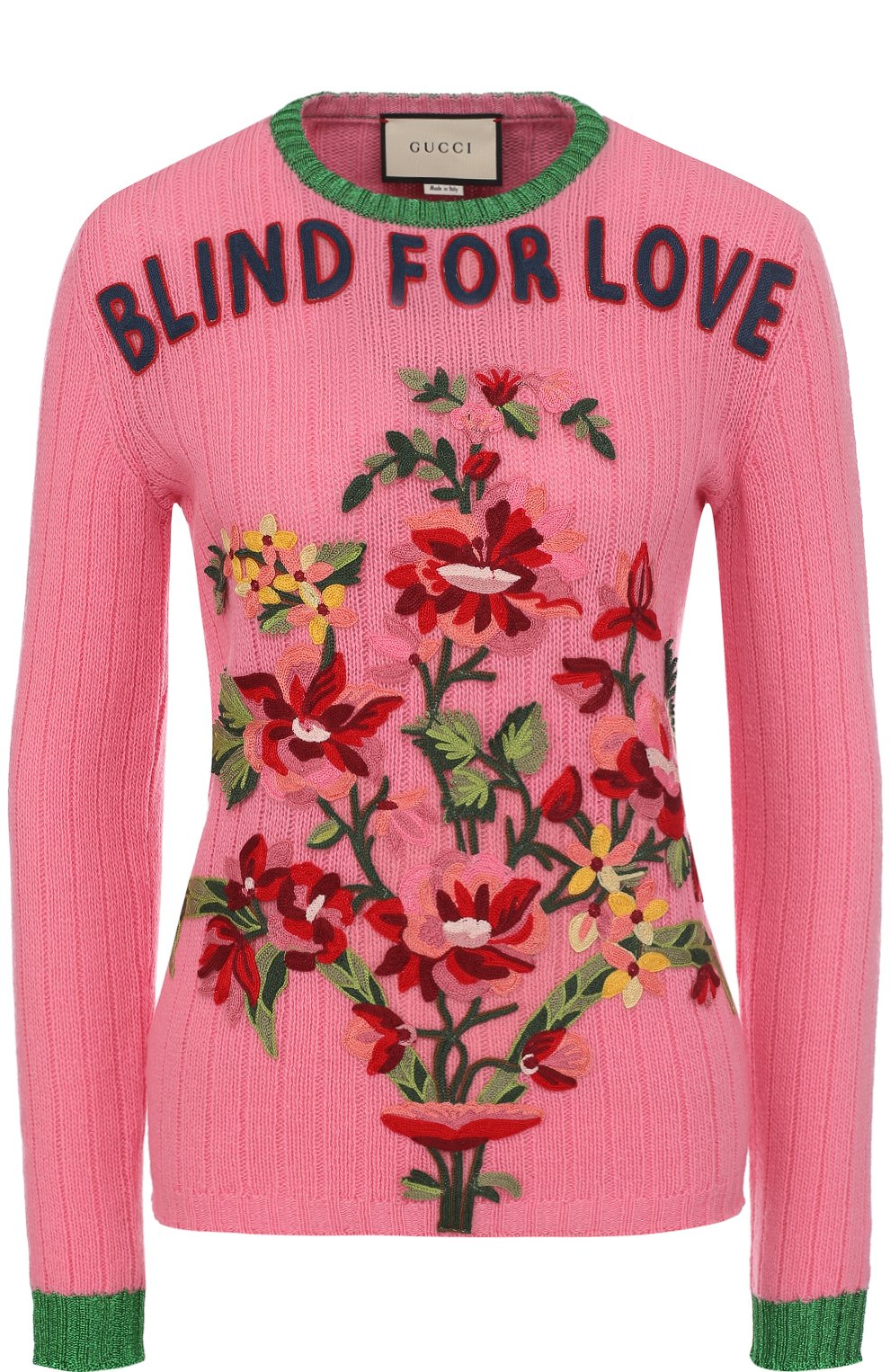 Шерстяной пуловер фактурной вязки с круглым вырезом GUCCI, арт. 482367/X9D49, фото 1