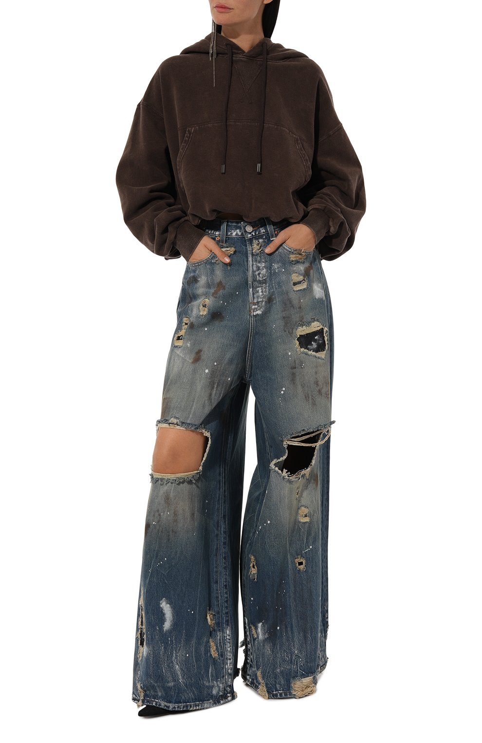 Хлопковое худи R13, арт. R13WK215-001AX, фото 2