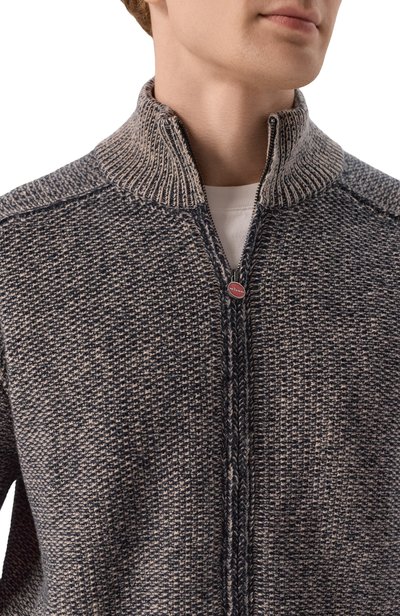 Кардиган из шерсти и кашемира KITON синего цвета по цене 482000 руб., арт. UMK1032_001, фото 5 Кардиган из шерсти и кашемира KITON, арт. UMK1032_001, фото 5