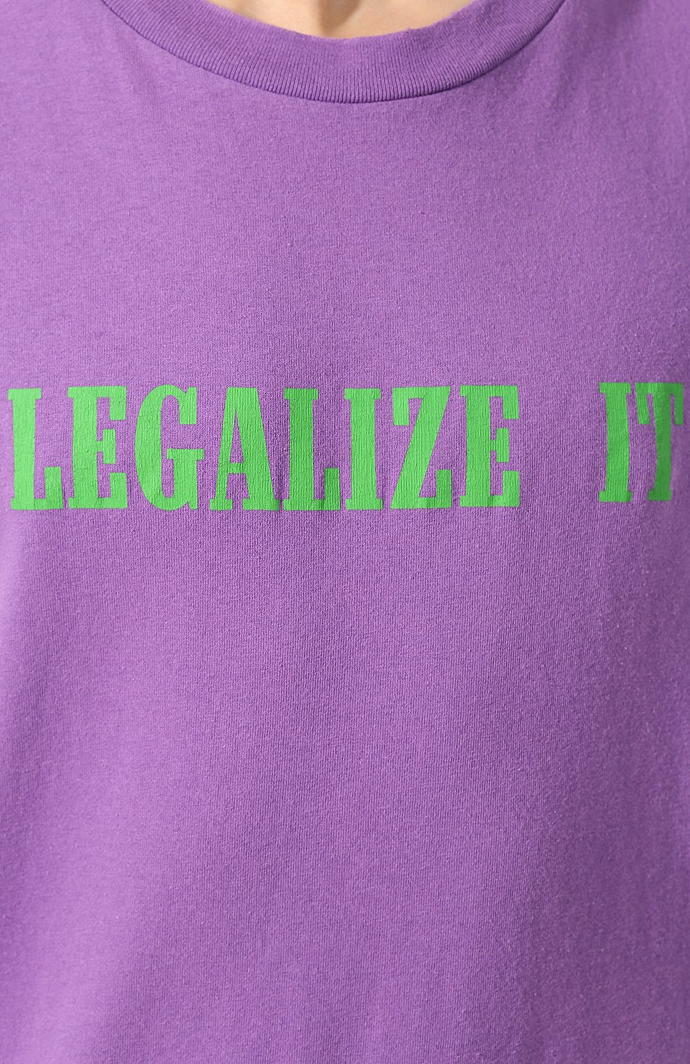 Хлопковая футболка PALM ANGELS фиолетового цвета по цене 23500 руб., арт. PMAA001S194130109588, фото 5 Хлопковая футболка PALM ANGELS, арт. PMAA001S194130109588, фото 5