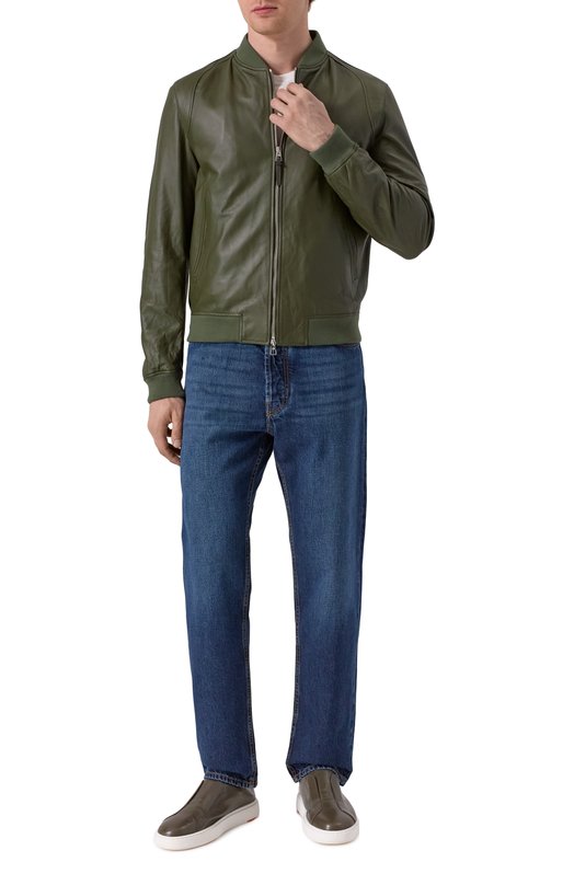 Кожаный бомбер Jacob Cohen 25E P/JUM_H0074 00G D1360 RW Хаки  25E P/JUM_H0074 00G D1360 RW Фото 2