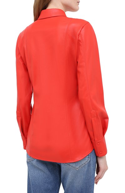 Рубашка MSGM красного цвета по цене 36750 руб., арт. 2941MDE19 207652, фото 4 Рубашка MSGM, арт. 2941MDE19 207652, фото 4
