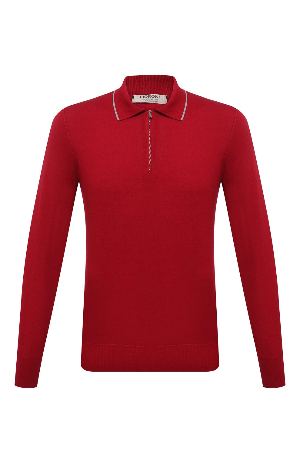 Поло из хлопка и кашемира FIORONI бордового цвета по цене 79200 руб., арт. MK22609C2, фото 1 Поло из хлопка и кашемира FIORONI, арт. MK22609C2, фото 1